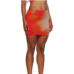 Paloma Wool Orange Varda Mini Skirt, Size L, NWT